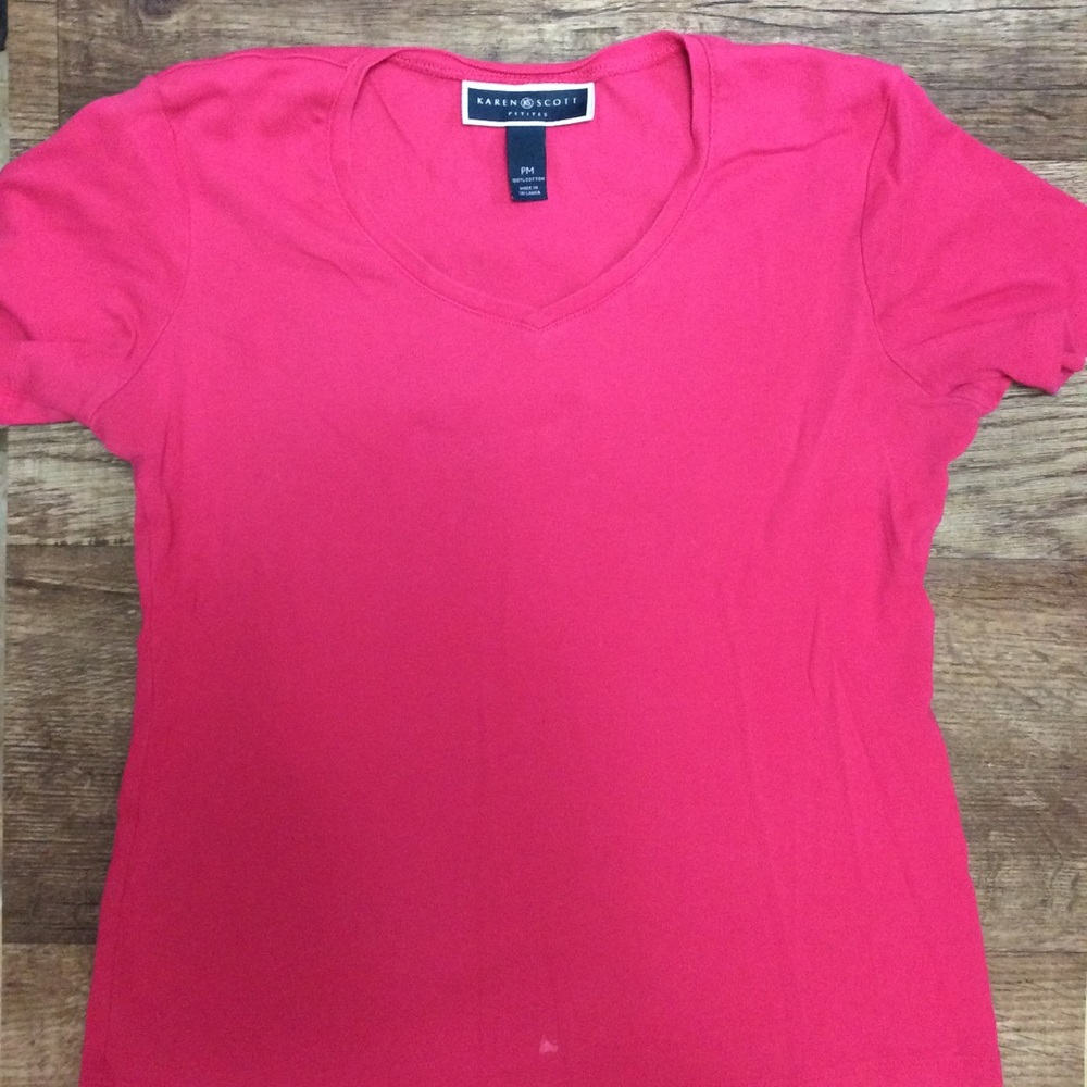 Karen Scott PM / MP pink short sleeve tee